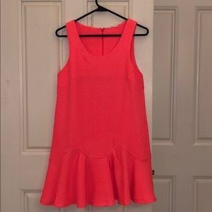 Pink Shift Dress with Flared Hem